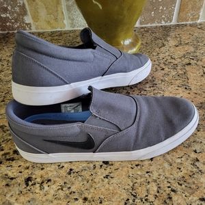 Nike Slip-on Gray Skateboarder Sneakers. Size 12